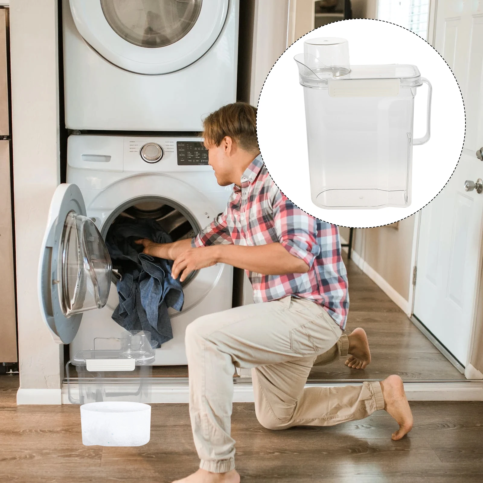 Laundry Detergent Storage Box Transparent Sub Bucket Powder Container Lotion Buckets Home Use Large Capacity Durable Safe
Laundry Detergent Storage Box Transparent Sub Bucket Powder Container Lotion Buckets Home Use Large Capacity Durable Safe