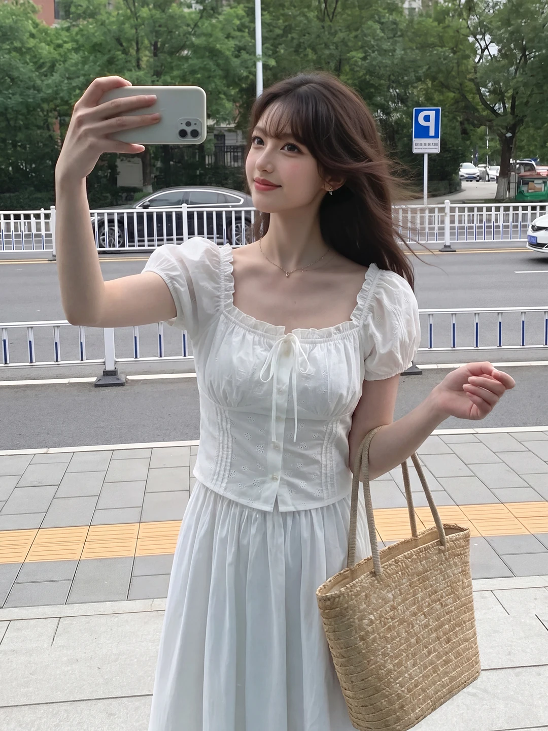 French Style Pure Desire Bubble Sleeve Square Collar Women's Shirt Floral Trim Tight Fit Short Length Breathable Summer New A...
French Style Pure Desire Bubble Sleeve Square Collar Women's Shirt Floral Trim Tight Fit Short Length Breathable Summer New A...