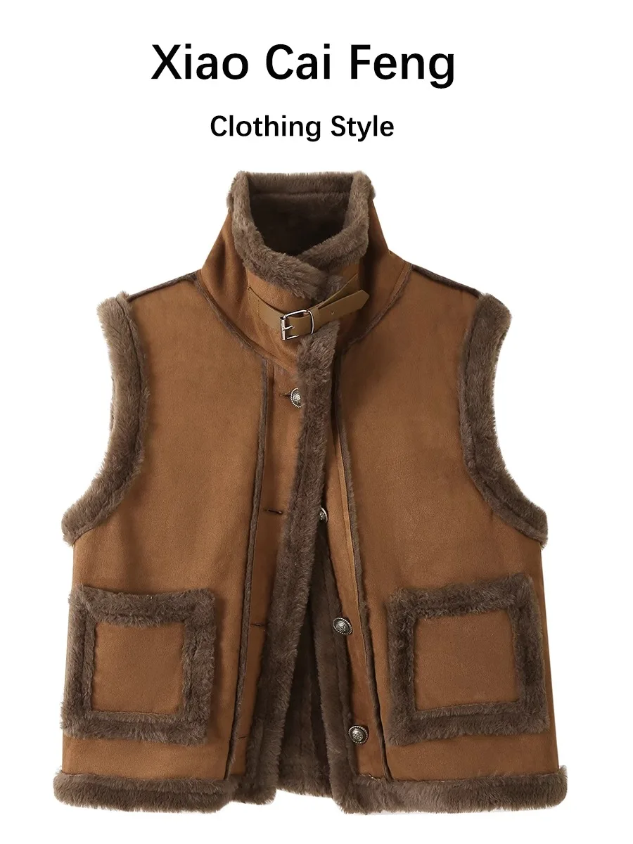 Women's Loose Thiened Lamb Fur Vest Autumn Winter New Sle Faion Outerwear Jaet Warm Commute Regular Length Single Button
Women's Loose Thiened Lamb Fur Vest Autumn Winter New Sle Faion Outerwear Jaet Warm Commute Regular Length Single Button