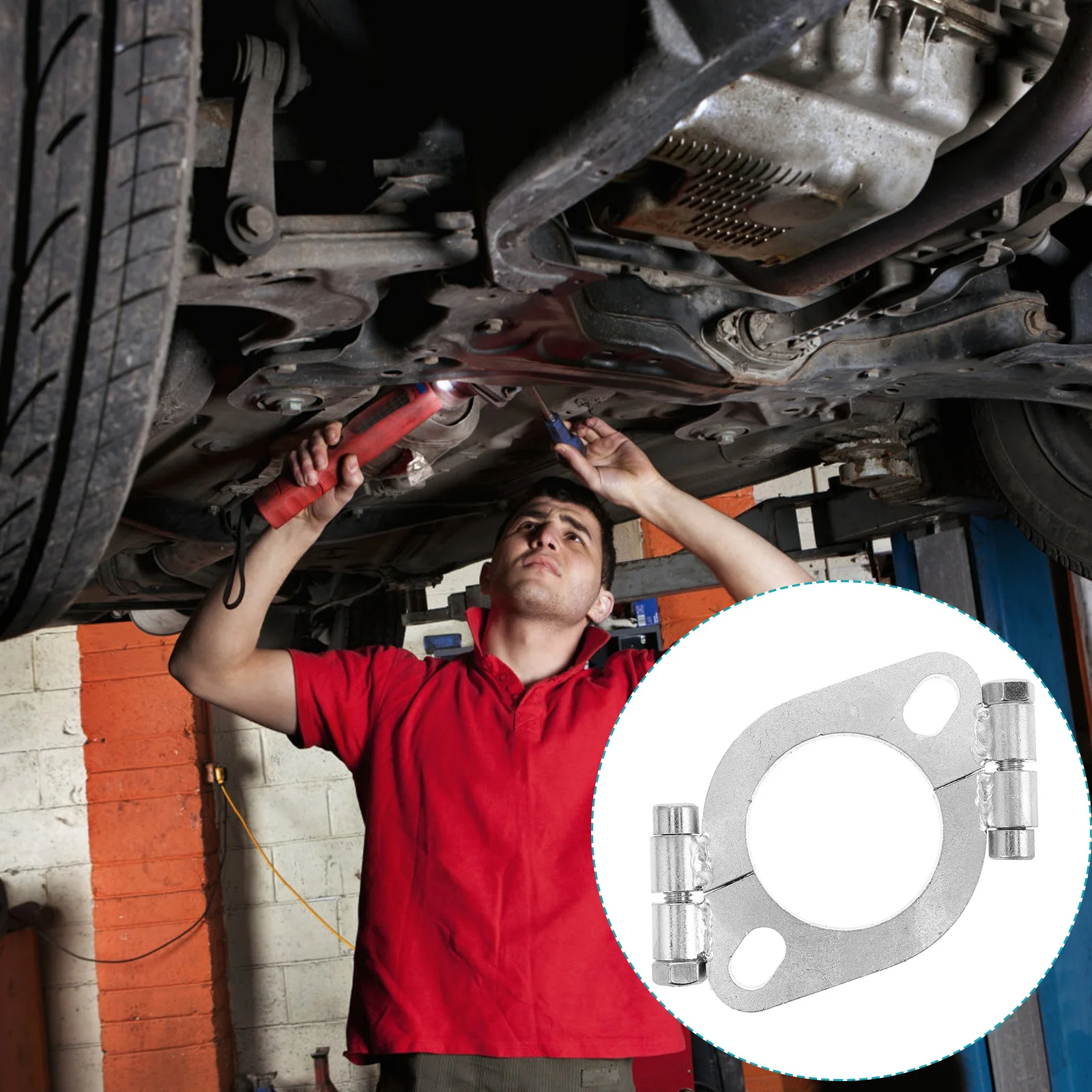 Automotive Exhaust Flange Flat Oval Split Repair Kit Durable Heat Resistant Exhaust Flange Repair Replacement Accessory
Automotive Exhaust Flange Flat Oval Split Repair Kit Durable Heat Resistant Exhaust Flange Repair Replacement Accessory