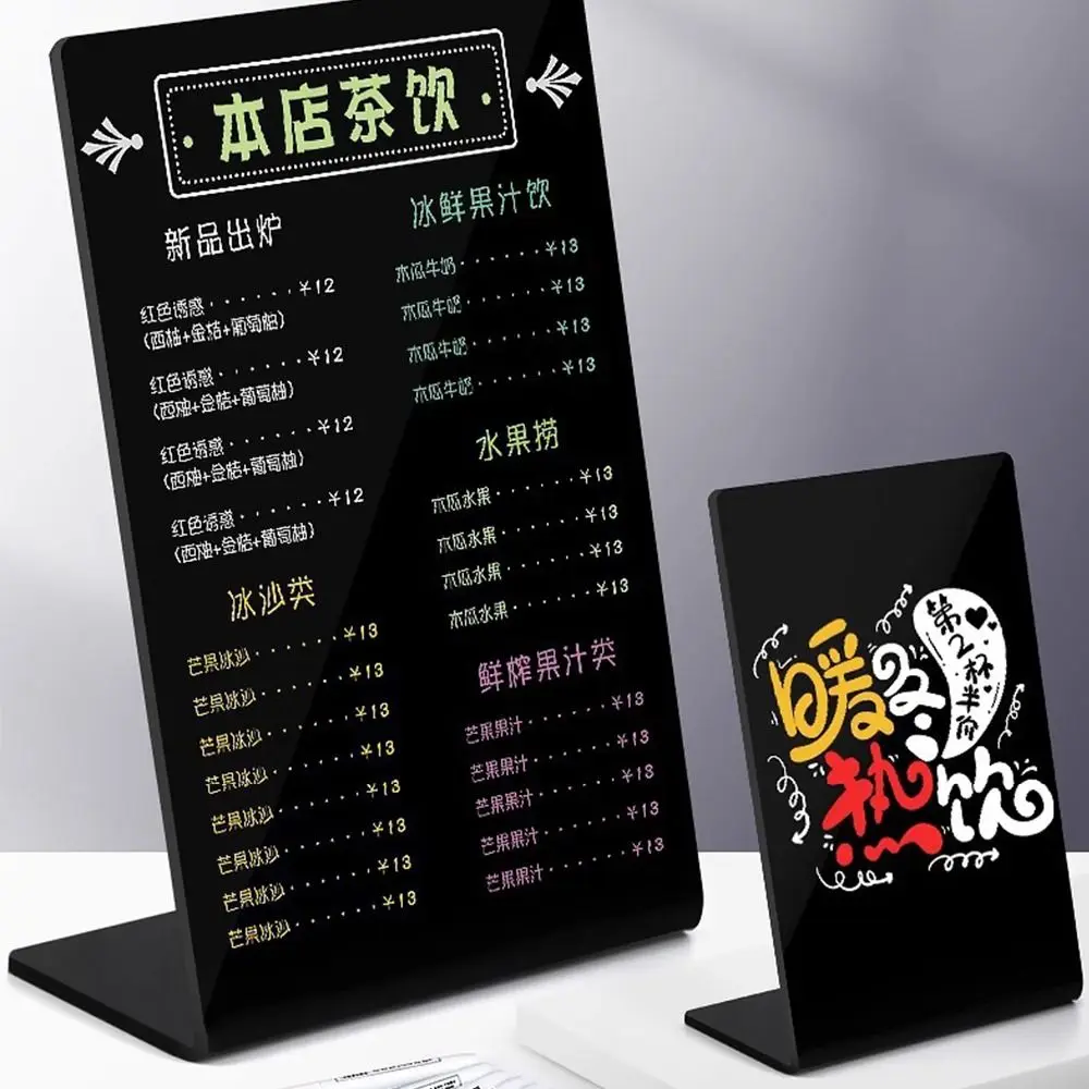 Thickened Acrylic Chalkboard Reusable A3/A4/A5/A6 Freestanding Blackboard Freestanding Erasable Tabletop Sign School Office
Thickened Acrylic Chalkboard Reusable A3/A4/A5/A6 Freestanding Blackboard Freestanding Erasable Tabletop Sign School Office