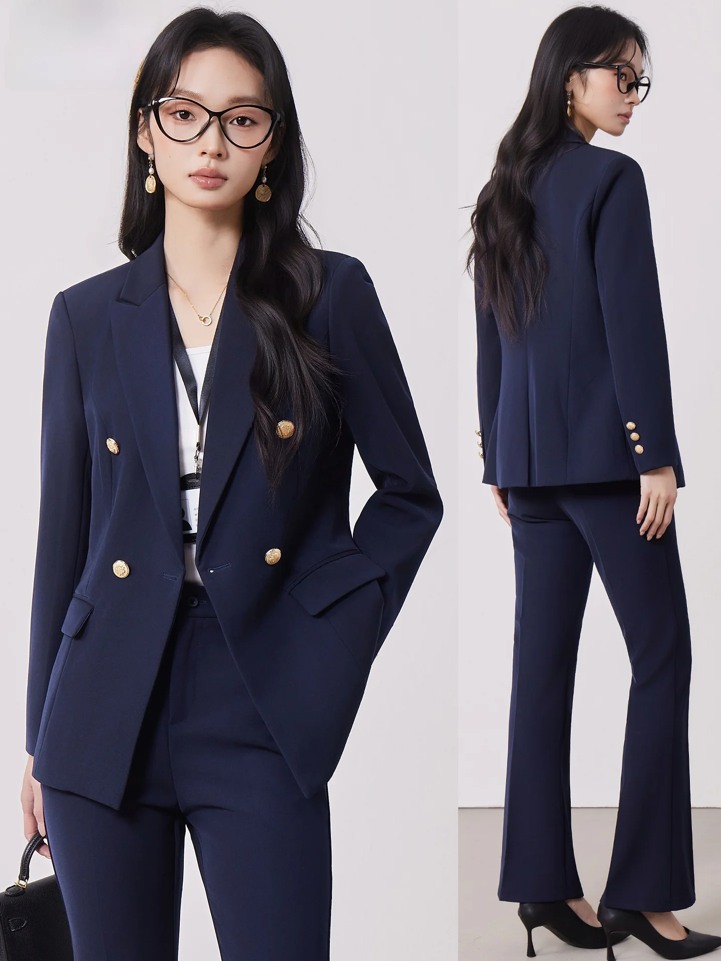 Cobalt Blue Women's Suiting Set for College Students Job Interview Profional Workwear Long Sve Button up Pure Color
Cobalt Blue Women's Suiting Set for College Students Job Interview Profional Workwear Long Sve Button up Pure Color
