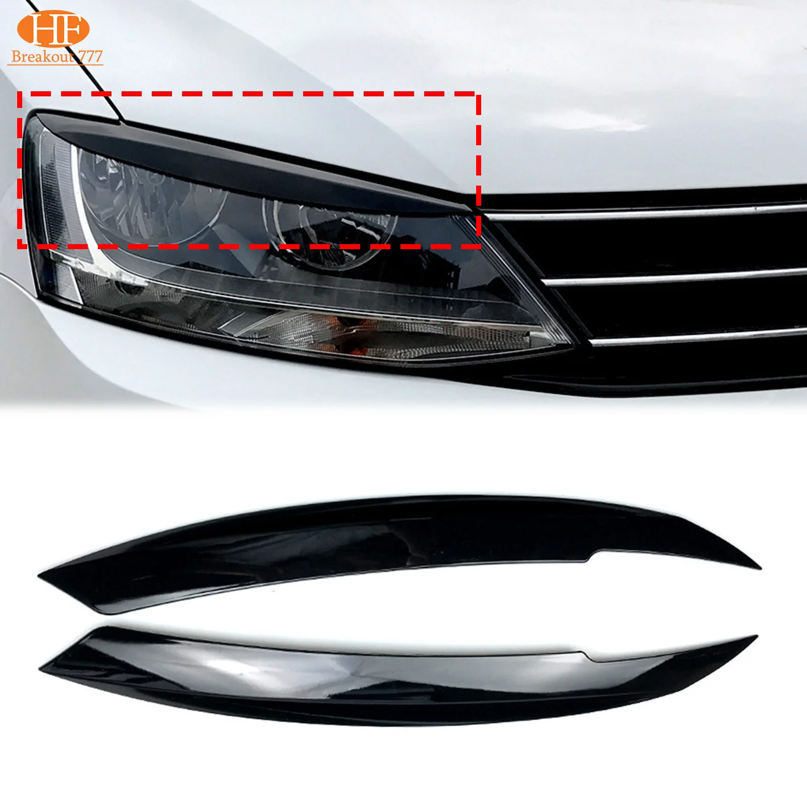 For VW Jetta MK6 Sagitar NCS 2010-2018 Car Front Headlight Eyebrow Decoration Trim
For VW Jetta MK6 Sagitar NCS 2010-2018 Car Front Headlight Eyebrow Decoration Trim