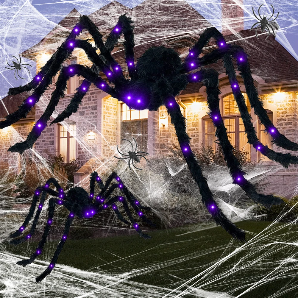Halloween Decoration LED Luminous Giant Spider Decor Halloween Horror Prop Black Spider Plush Toy Outdoor Indoor Yard Home Decor
Halloween Decoration LED Luminous Giant Spider Decor Halloween Horror Prop Black Spider Plush Toy Outdoor Indoor Yard Home Decor