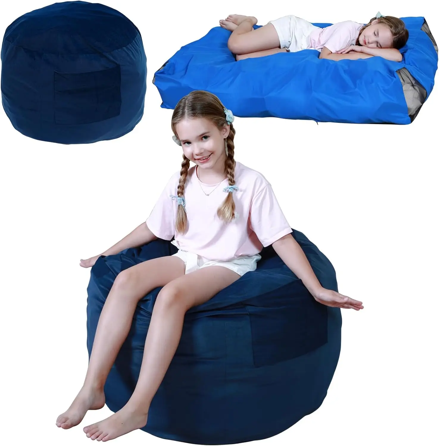 Convertible Kids Bean Bag Chair & Sensory Crash Pad with Memory Foam, Machine Washable
Convertible Kids Bean Bag Chair & Sensory Crash Pad with Memory Foam, Machine Washable