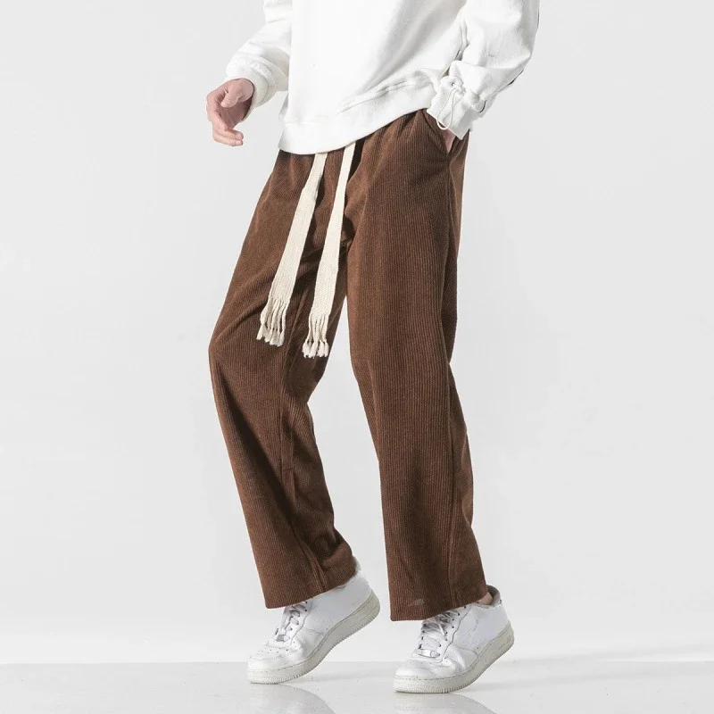 Men Spring Casual Corduroy Pants Woven Drawstring Lace Up Large Size Japanese Style Loose Straight Pants Plus Size 3xl 4xl 5xl
Men Spring Casual Corduroy Pants Woven Drawstring Lace Up Large Size Japanese Style Loose Straight Pants Plus Size 3xl 4xl 5xl