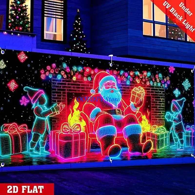 367A UVlight Activated Christmas Garage Door Cover Standard, Glows in Dark 2D Flat Holiday Garage Door Covers with Cartoon
367A UVlight Activated Christmas Garage Door Cover Standard, Glows in Dark 2D Flat Holiday Garage Door Covers with Cartoon