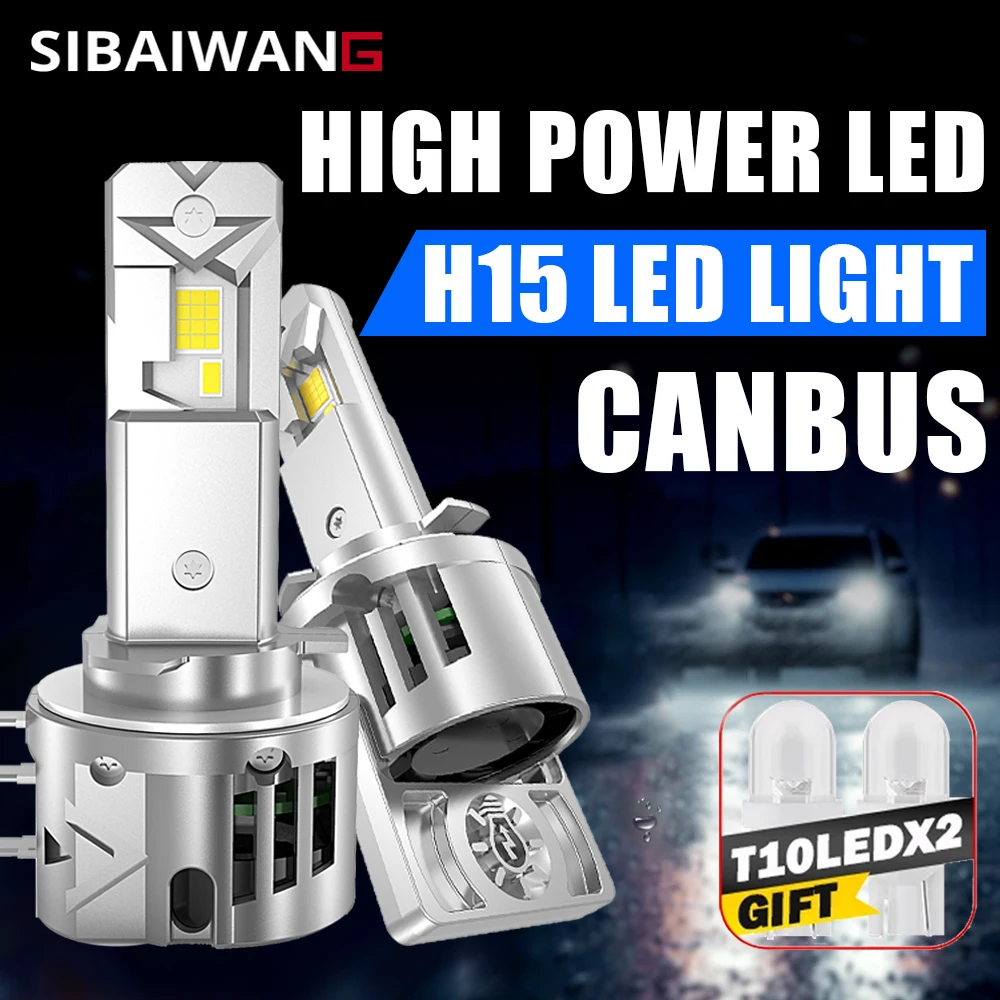 New 2x H15 LED Headlight Bulbs CANBUS Car LED High Beam DRL Driving Lamp With Cooling Fan Error Free 6000K White 12v 24v for Car
New 2x H15 LED Headlight Bulbs CANBUS Car LED High Beam DRL Driving Lamp With Cooling Fan Error Free 6000K White 12v 24v for Car
