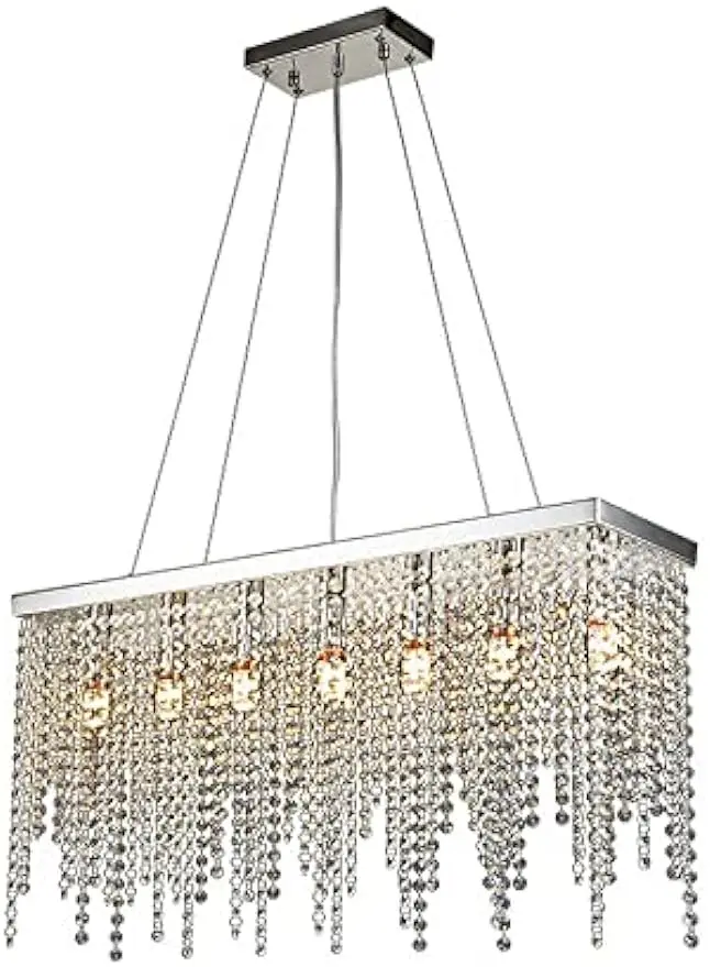 Modern Crystal Suspended Chandelier Metal Strip Pendent Lamp Interior Dining Table Ceiling Hanging Light Home Living Room
Modern Crystal Suspended Chandelier Metal Strip Pendent Lamp Interior Dining Table Ceiling Hanging Light Home Living Room