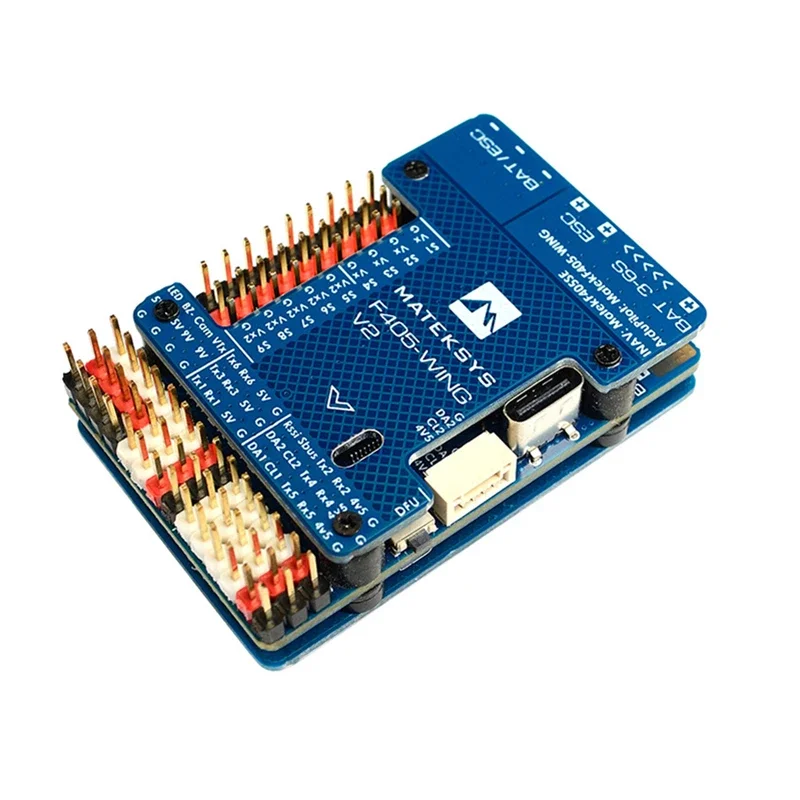 Контроллер полета MATEKSYS F405-WING V2 Baro OSD Blackbox BEC PDB ArduPilot INAV 3-6S для радиоуправляемого мультироторного самолета
Контроллер полета MATEKSYS F405-WING V2 Baro OSD Blackbox BEC PDB ArduPilot INAV 3-6S для радиоуправляемого мультироторного самолета