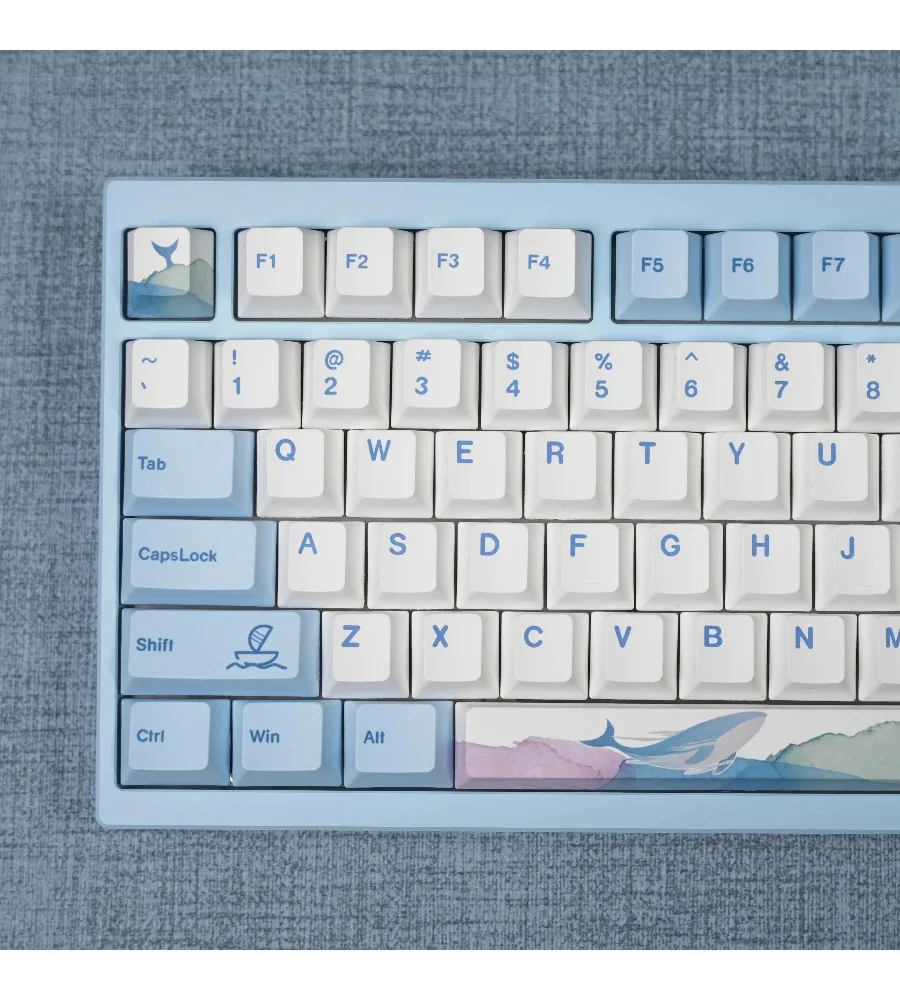 Haiyun theme keycap PBT hot sublimation process Original height adaptation 61 67 75 87 104 etc
Haiyun theme keycap PBT hot sublimation process Original height adaptation 61 67 75 87 104 etc