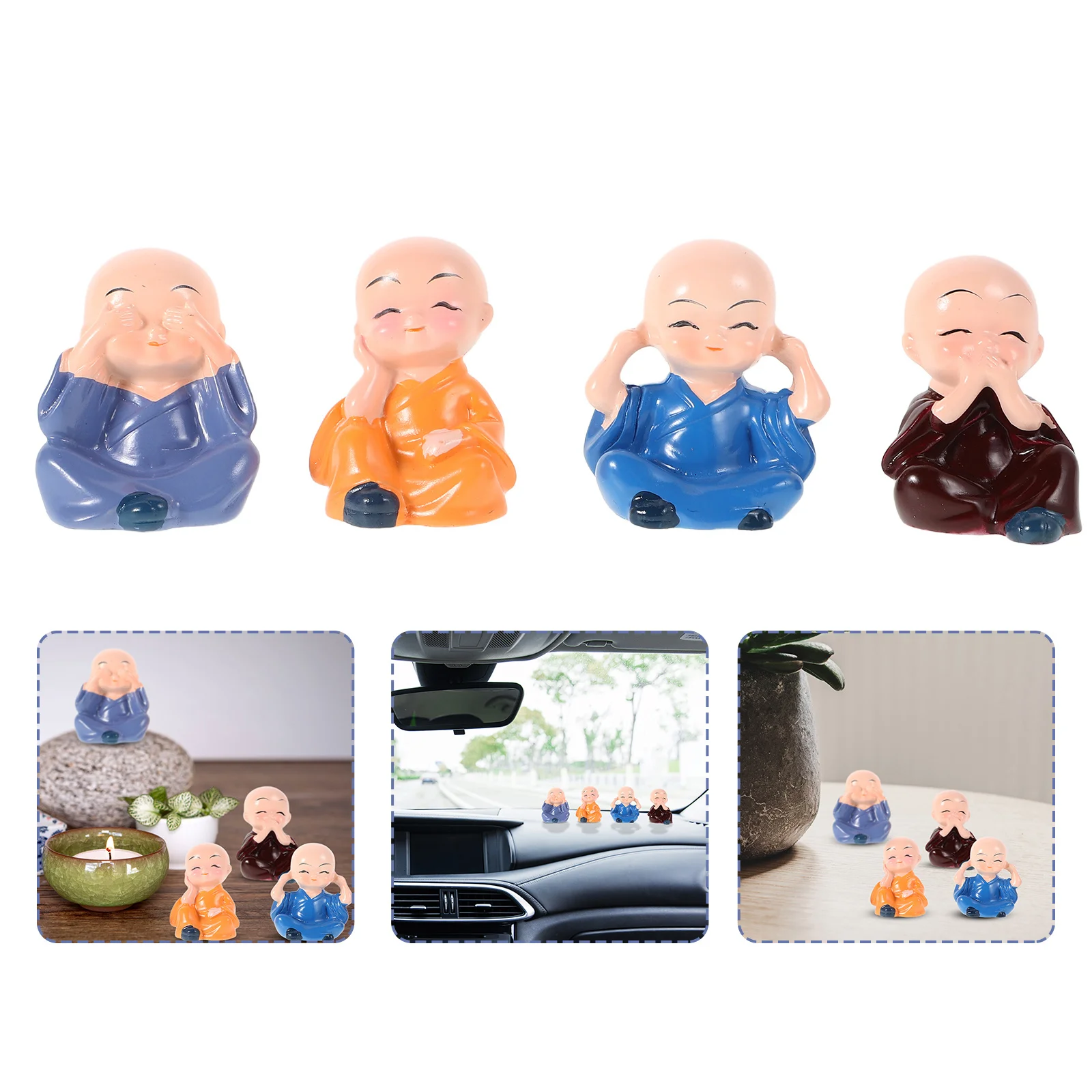 4Pcs Car Dashboard Monk Resin Ornaments Miniature Peaceful Monk Figures Creative Car Interior Decorations Automotive Decoration
4Pcs Car Dashboard Monk Resin Ornaments Miniature Peaceful Monk Figures Creative Car Interior Decorations Automotive Decoration