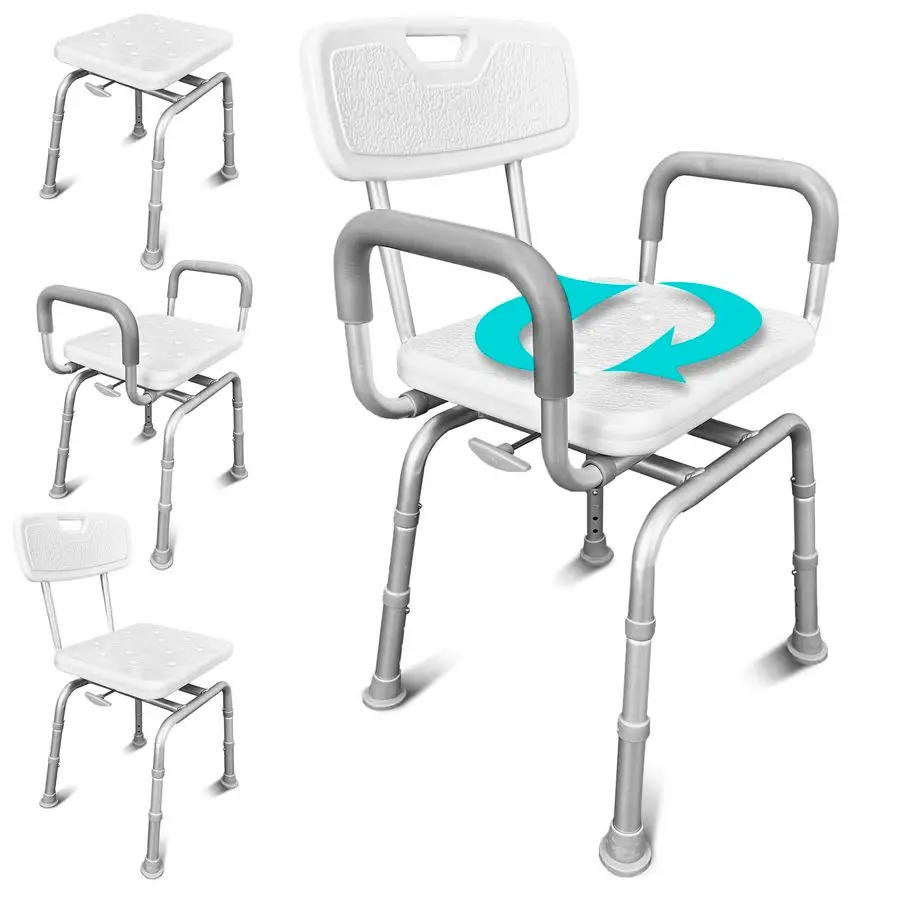 Поворотный стул для душа для внутреннего сиденья для душа для пожилых людей, инвалидов, взрослых, пожилых людей, вращающийся на 360°, узкий усилитель, регулируемый по высоте Tu
Поворотный стул для душа для внутреннего сиденья для душа для пожилых людей, инвалидов, взрослых, пожилых людей, вращающийся на 360°, узкий усилитель, регулируемый по высоте Tu