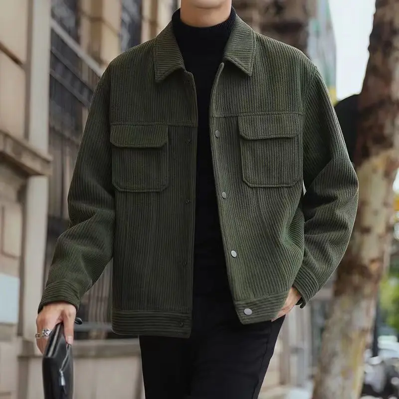 Mens Jacket Spring and Autumn Tooling Casual Versatile Handsome Top Trendy Youth Corduroy New Coat
Mens Jacket Spring and Autumn Tooling Casual Versatile Handsome Top Trendy Youth Corduroy New Coat