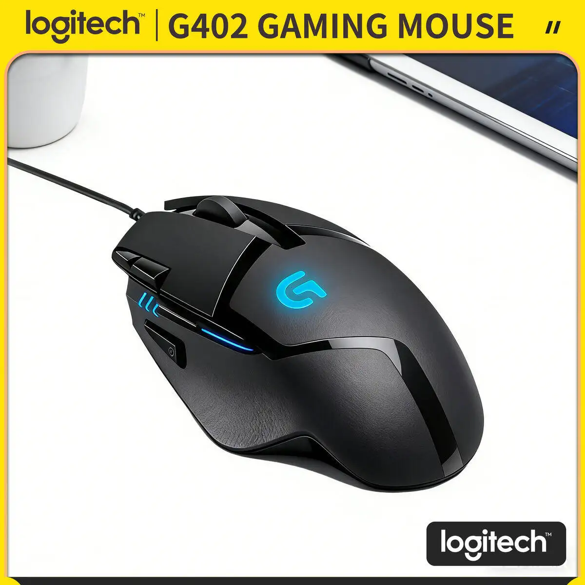 Проводная игровая мышь Logitech G402, 8 специальных кнопок, 4 уровня DPI, 32-битный процессор, частота отчетов 1 мс, противоскользящие ручки для настольного компьютера
Проводная игровая мышь Logitech G402, 8 специальных кнопок, 4 уровня DPI, 32-битный процессор, частота отчетов 1 мс, противоскользящие ручки для настольного компьютера