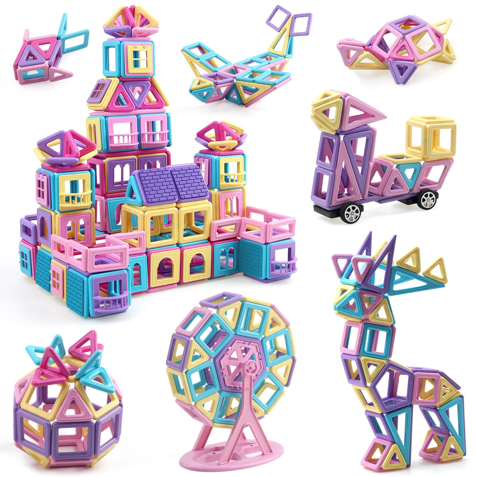 170 Pieces Mini Magnetic Tiles 3D Magnetic Building Blocks Educational Magnetic Toys for Kids Building Block Toys Birthday Gift 
170 Pieces Mini Magnetic Tiles 3D Magnetic Building Blocks Educational Magnetic Toys for Kids Building Block Toys Birthday Gift