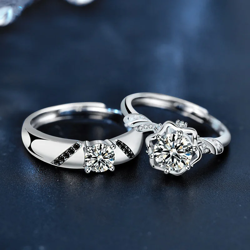 D Color Moissanite Suit Series Ring - S925 Silver Adjustable Couple's Set rings for women
D Color Moissanite Suit Series Ring - S925 Silver Adjustable Couple's Set rings for women