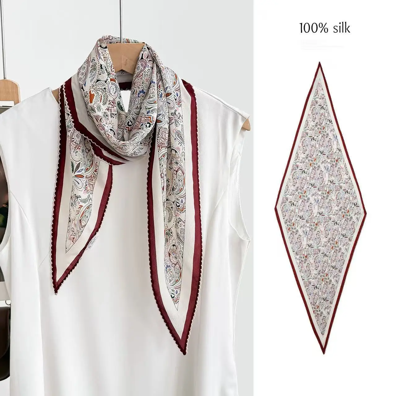 100% Silk women's scarf Spain style bohemian red paisley print neck scarves women ethnic women's spring scarf boho accessories
100% Silk women's scarf Spain style bohemian red paisley print neck scarves women ethnic women's spring scarf boho accessories