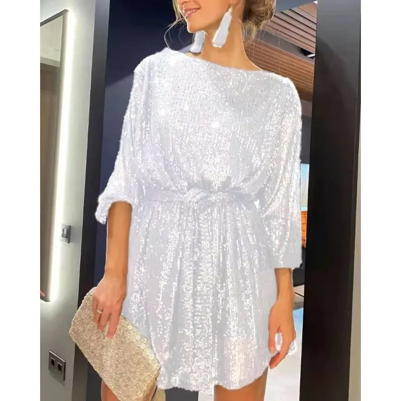 Woman's Vintage Glitter Sequin Evening Dress Fashion Holiday Party Prom Gowns Vestidos Cut Out Solid Color Long Sleeve Dress
Woman's Vintage Glitter Sequin Evening Dress Fashion Holiday Party Prom Gowns Vestidos Cut Out Solid Color Long Sleeve Dress