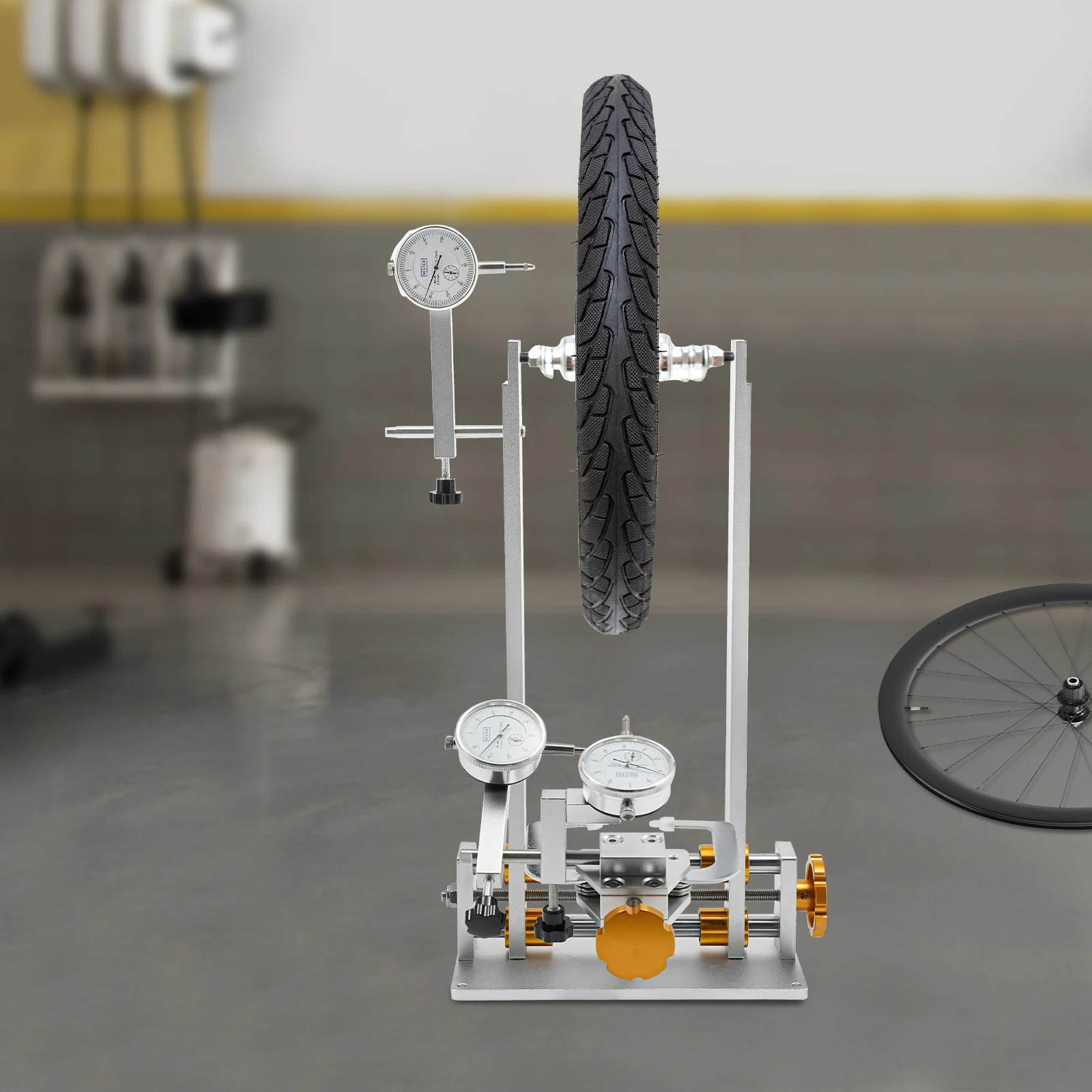 Профессиональная подставка для проверки велосипедных колес с 3 датчиками выравнивания, универсальный инструмент для ремонта велосипедных колес для MTB Road BMX E-Bike
Профессиональная подставка для проверки велосипедных колес с 3 датчиками выравнивания, универсальный инструмент для ремонта велосипедных колес для MTB Road BMX E-Bike