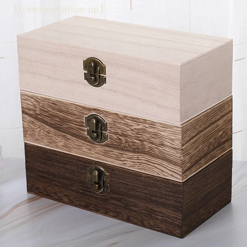 Retro Rectangular Wooden Storage Box Clamshell Desktop Organizer Jewelry Gift Box For Home Decoration
Retro Rectangular Wooden Storage Box Clamshell Desktop Organizer Jewelry Gift Box For Home Decoration
