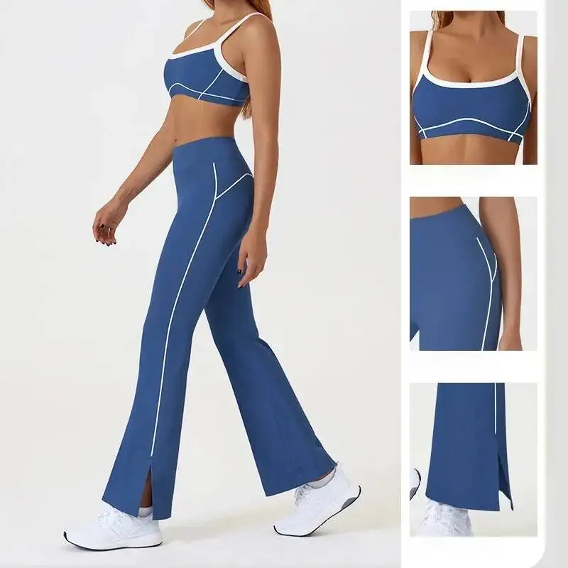 Women S Yoga Set Nude Contrasting Color Bra Paired With Line Flared Pants Outdoor Sports Running And Fiess Clothing
Women S Yoga Set Nude Contrasting Color Bra Paired With Line Flared Pants Outdoor Sports Running And Fiess Clothing