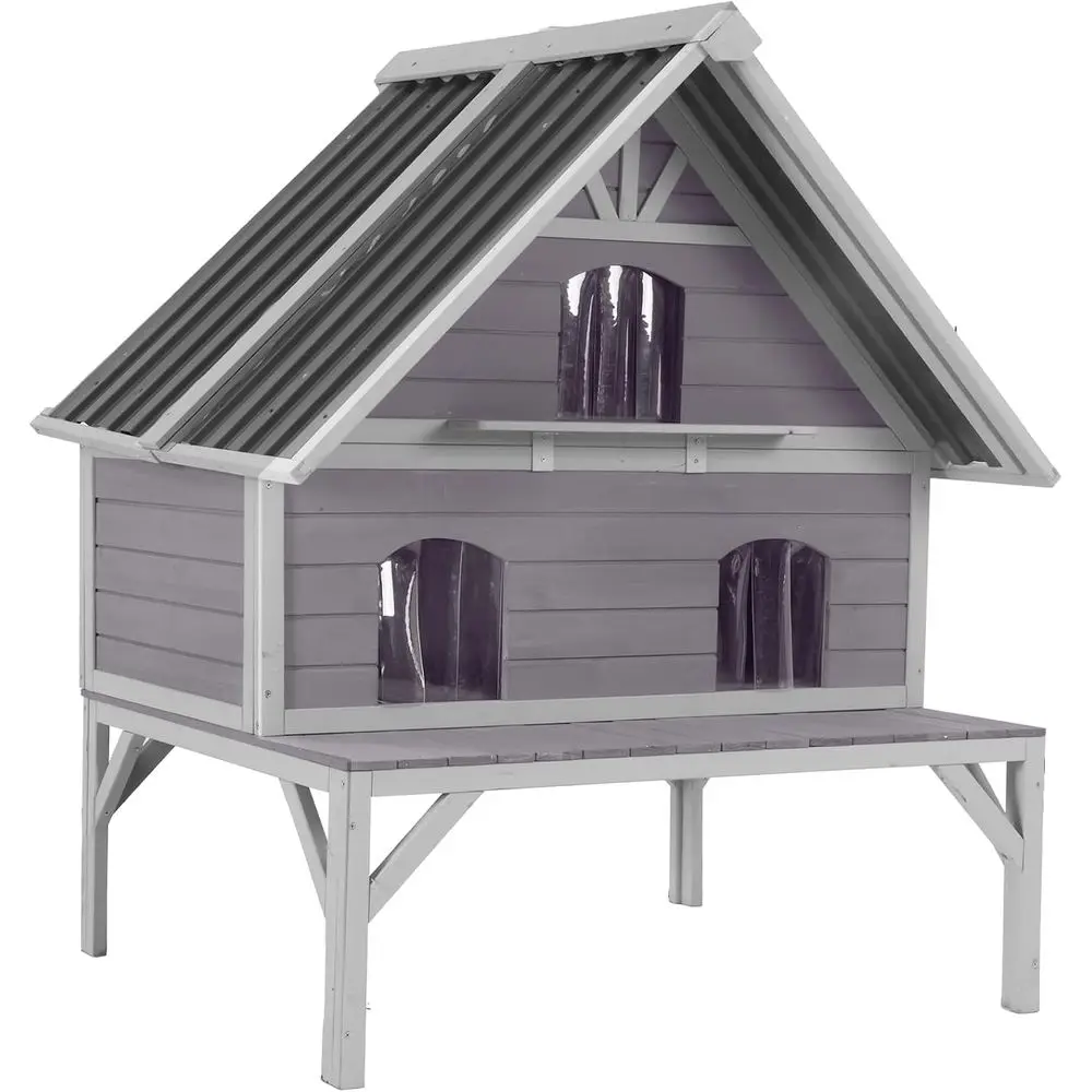 Outdoor Cat House Weatherproo eral Cat Shelter or Multiple Cats, 2-SIndependent Design with Ese-riendly Doand Spacious Porch
Outdoor Cat House Weatherproo eral Cat Shelter or Multiple Cats, 2-SIndependent Design with Ese-riendly Doand Spacious Porch