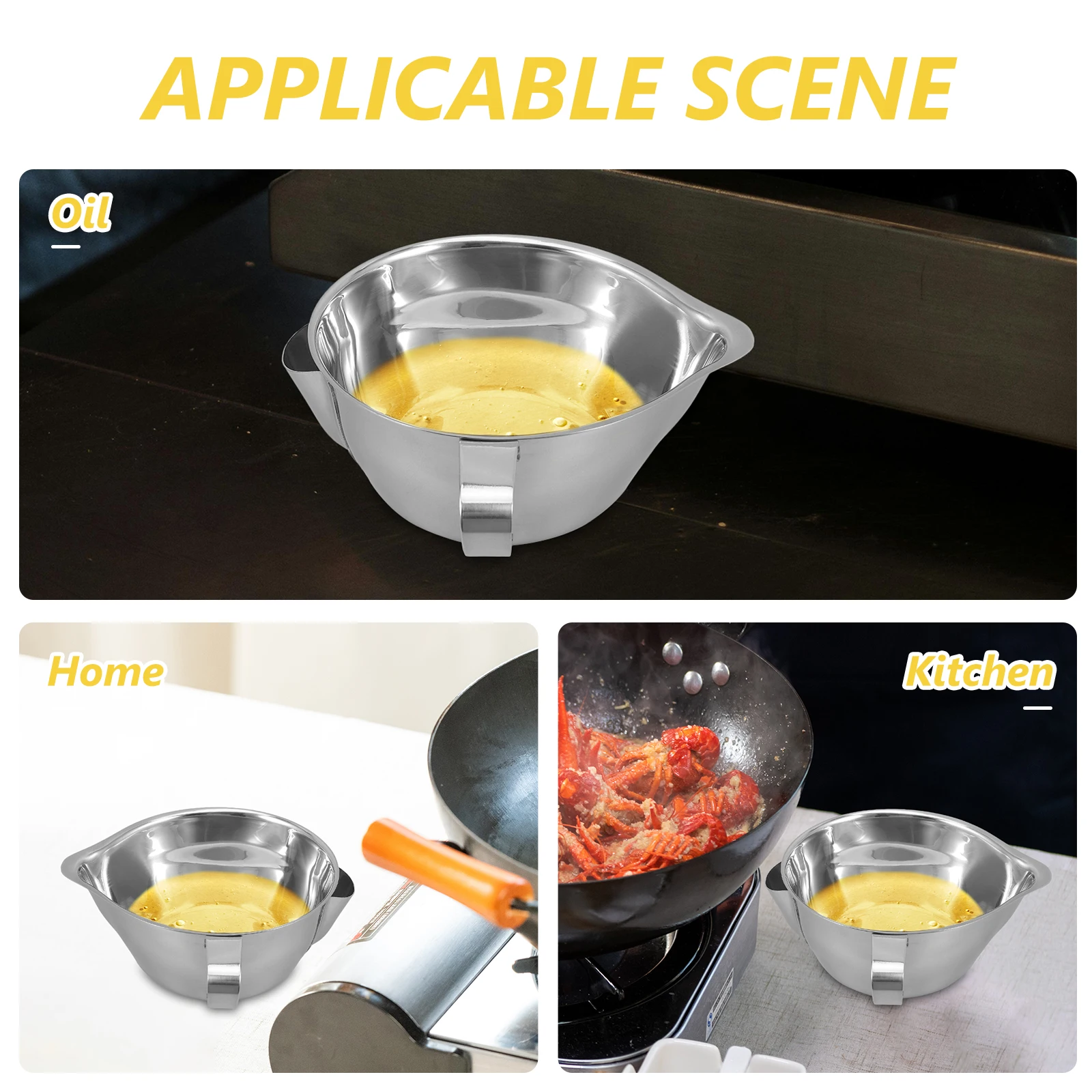 Stainless Steel Oil Separator Grease Filter Bowl Soup Strainer Cup Liquid Ladle Kitchen Gadget Healthy Cooking Tool
Stainless Steel Oil Separator Grease Filter Bowl Soup Strainer Cup Liquid Ladle Kitchen Gadget Healthy Cooking Tool