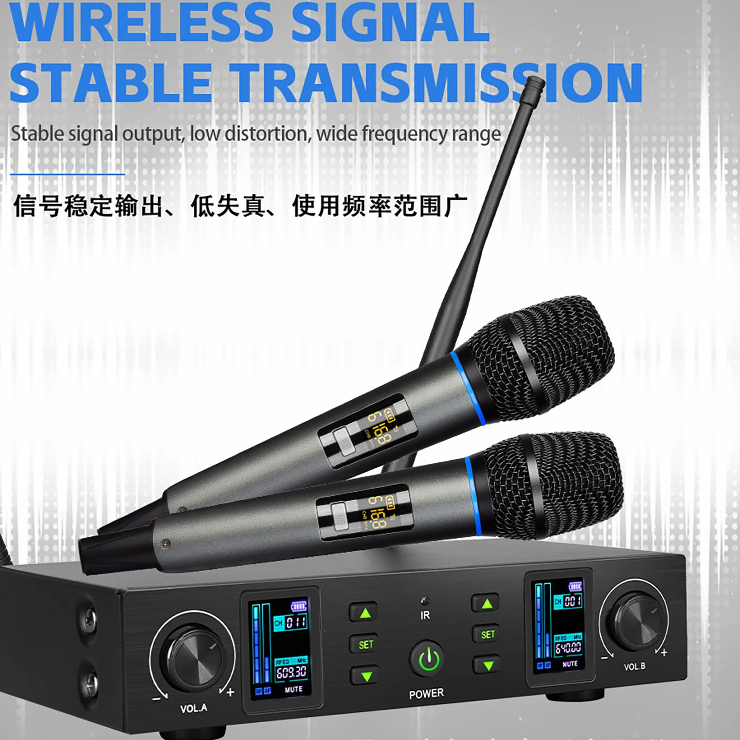 GAW-DX11 new wireless microphone U-band karaoke one-to-two handheld microphone professional small machine long-distance receptio
GAW-DX11 new wireless microphone U-band karaoke one-to-two handheld microphone professional small machine long-distance receptio