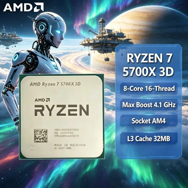 2026 New AMD R7 5700X3D CPU 8C16T 3.0GHz(4.1GHz) Zen3 7NM 96MB 3D V-Cache AM4 105W Gaming Bulk CPU
2026 New AMD R7 5700X3D CPU 8C16T 3.0GHz(4.1GHz) Zen3 7NM 96MB 3D V-Cache AM4 105W Gaming Bulk CPU