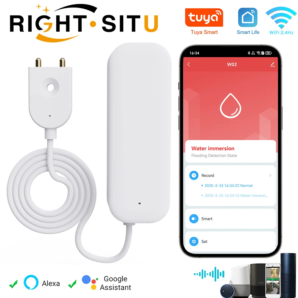 Tuya Smart WIFI датчик утечки воды сигнализация детектор уровня воды датчик утечки наводнения приложение дистанционное управление охранная сигнализация
Tuya Smart WIFI датчик утечки воды сигнализация детектор уровня воды датчик утечки наводнения приложение дистанционное управление охранная сигнализация