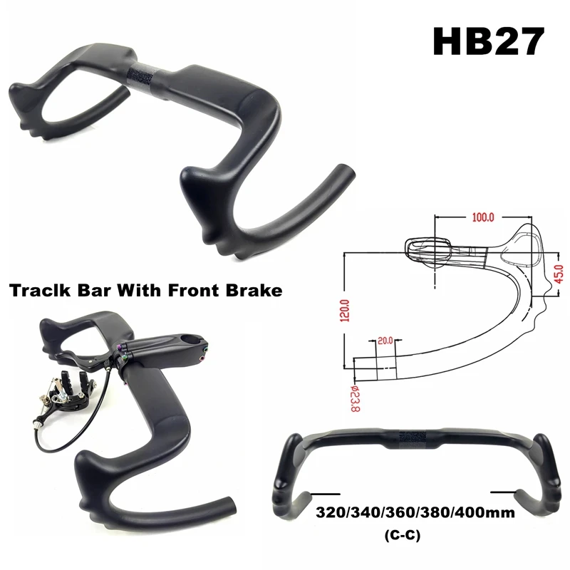 BIKEDOC HB27 Track Bar Carbon Handlebar Drop Bar UD Gloss/Matte Finish 31.8MM*320/400MM Races Bars Brakes can be installed
BIKEDOC HB27 Track Bar Carbon Handlebar Drop Bar UD Gloss/Matte Finish 31.8MM*320/400MM Races Bars Brakes can be installed