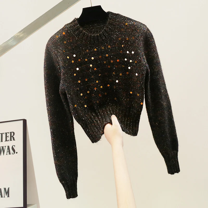 Faionable Sequin round Ne Waist-Cinching ort Length Long Sve Sweater Casual Design Sensation Age-defng Ve...
Faionable Sequin round Ne Waist-Cinching ort Length Long Sve Sweater Casual Design Sensation Age-defng Ve...