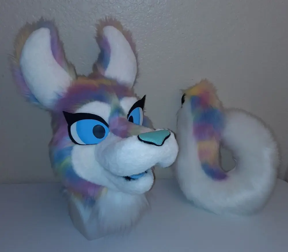 Pastel Husky Fur Partial Animal Clothing Mascot Head and Tail Large event performance accessories
Pastel Husky Fur Partial Animal Clothing Mascot Head and Tail Large event performance accessories