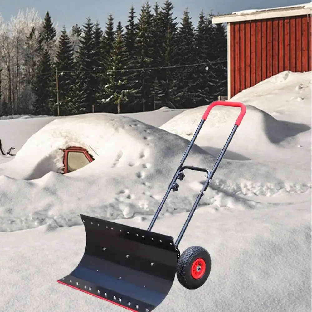 Wide 39.3 Metal Snow Pusher with Wheels for Driveway Snow Removal, Ergonomic Height Adjustable Garden Snow Plow
Wide 39.3 Metal Snow Pusher with Wheels for Driveway Snow Removal, Ergonomic Height Adjustable Garden Snow Plow