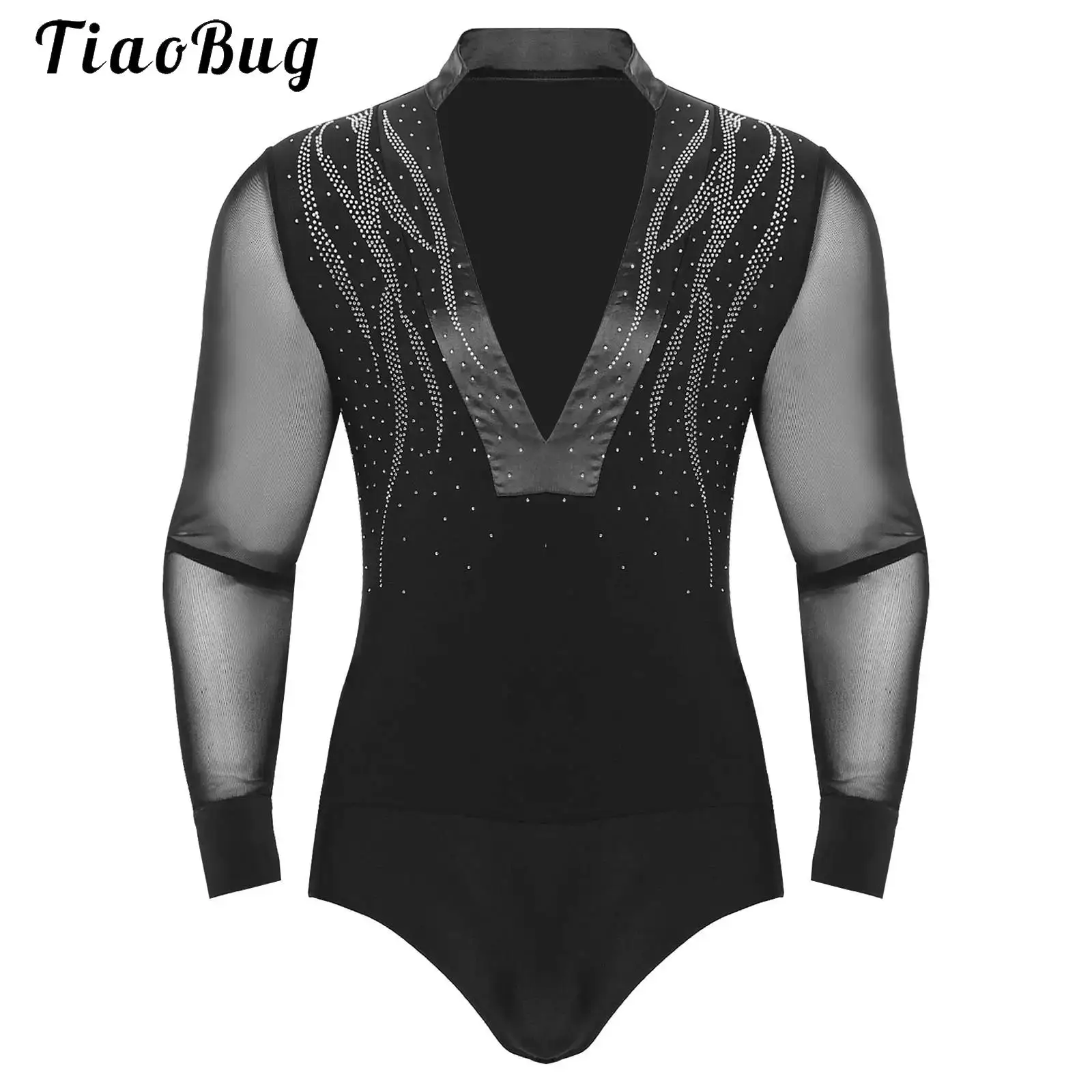 Mens Gymnastics Figure Skating Leotard Bodysuit Shirt Tops Shiny Rhinestone Latin Jazz Dance Ballroom Tango Rumba Dancewear 
Mens Gymnastics Figure Skating Leotard Bodysuit Shirt Tops Shiny Rhinestone Latin Jazz Dance Ballroom Tango Rumba Dancewear