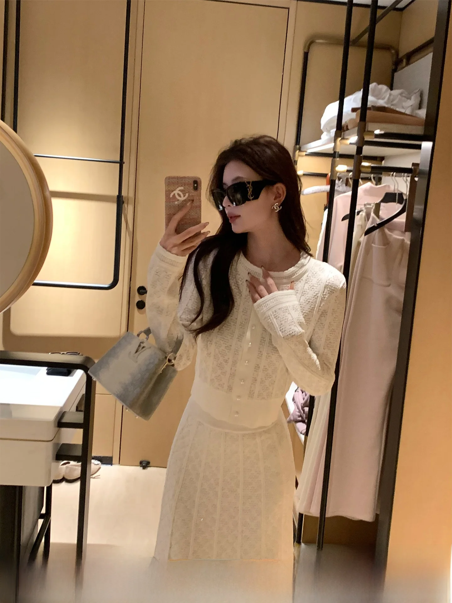 Kun Total Chicago White Heavy Knit Set Women's Spring Sweater Top f Skirt Two-Piece Set Casual Sle Long Sve round Ne
Kun Total Chicago White Heavy Knit Set Women's Spring Sweater Top f Skirt Two-Piece Set Casual Sle Long Sve round Ne