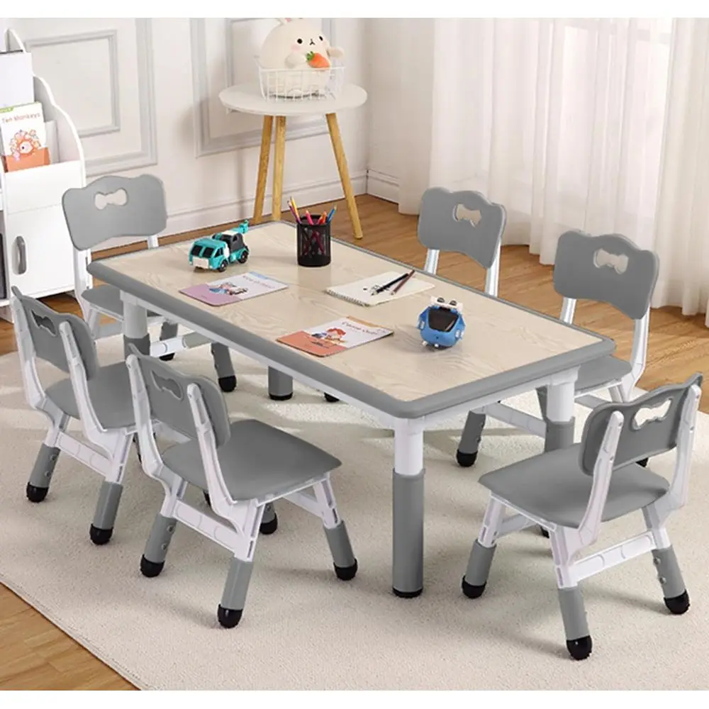 Kids Table and Chair Set, Height Adjustable Toddler Arts & Crats Table and 6 Chair Set or Ages 2-10,Max 300lbs Kids Activity Art
Kids Table and Chair Set, Height Adjustable Toddler Arts & Crats Table and 6 Chair Set or Ages 2-10,Max 300lbs Kids Activity Art