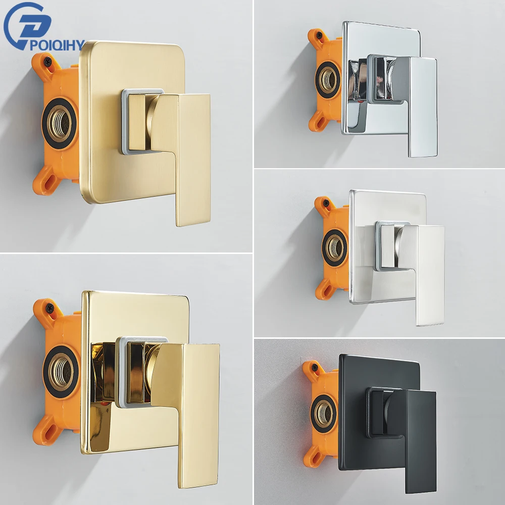 POIQIHY Golden Black Shower Faucet Mixing Valve 1 Way Embedded Box Concealed Shower Valve Brass Control Valve Wall Mounted
POIQIHY Golden Black Shower Faucet Mixing Valve 1 Way Embedded Box Concealed Shower Valve Brass Control Valve Wall Mounted