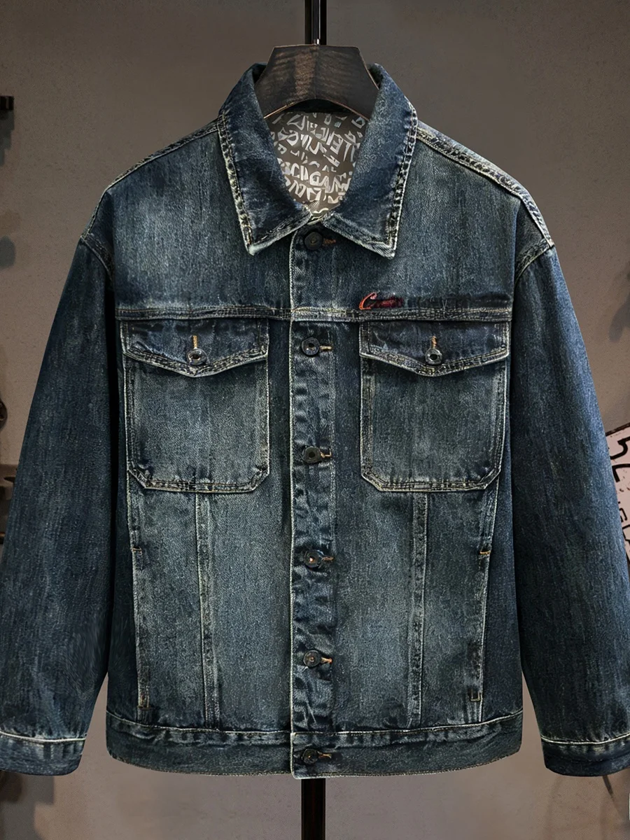 Retro American Workwear Denim Jaet Men's Outdoor Casual Multi-ket Men's Outerwear Heavyweight Wear-resistant Cotton Blend
Retro American Workwear Denim Jaet Men's Outdoor Casual Multi-ket Men's Outerwear Heavyweight Wear-resistant Cotton Blend
