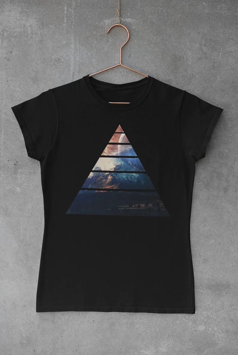 Triangle Mountain Planets Design Graphic TShirt Organic Cotton Unisex Size XSXXXXXL
Triangle Mountain Planets Design Graphic TShirt Organic Cotton Unisex Size XSXXXXXL