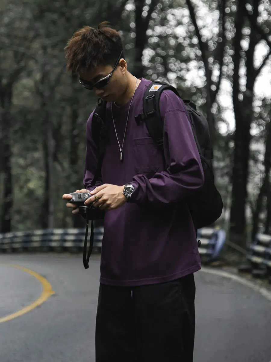 Outdoor Casual Long Sleeve T-Shirt Men's Base Layer Tee Loose Fit Pure Color Waterproof Anti-Stain Dustproof round Neck Tee
Outdoor Casual Long Sleeve T-Shirt Men's Base Layer Tee Loose Fit Pure Color Waterproof Anti-Stain Dustproof round Neck Tee