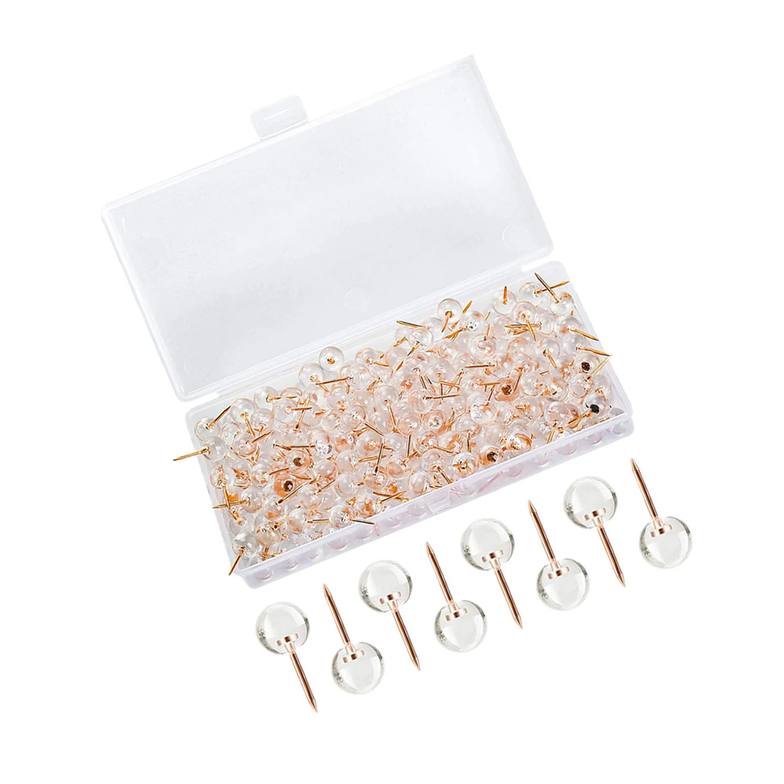 50Pcs Transparent Thumbtacks Creative Ball Shaped Pushpin Compact Convenient Replaceable Multi-Function Desk Accessories Home 
50Pcs Transparent Thumbtacks Creative Ball Shaped Pushpin Compact Convenient Replaceable Multi-Function Desk Accessories Home