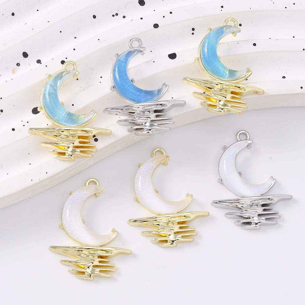 5pcs New Gemstone Crystal Moon Charms Pendants for Necklace Earrings Bracelet DIY Jewelry Accessories Supplies 
5pcs New Gemstone Crystal Moon Charms Pendants for Necklace Earrings Bracelet DIY Jewelry Accessories Supplies