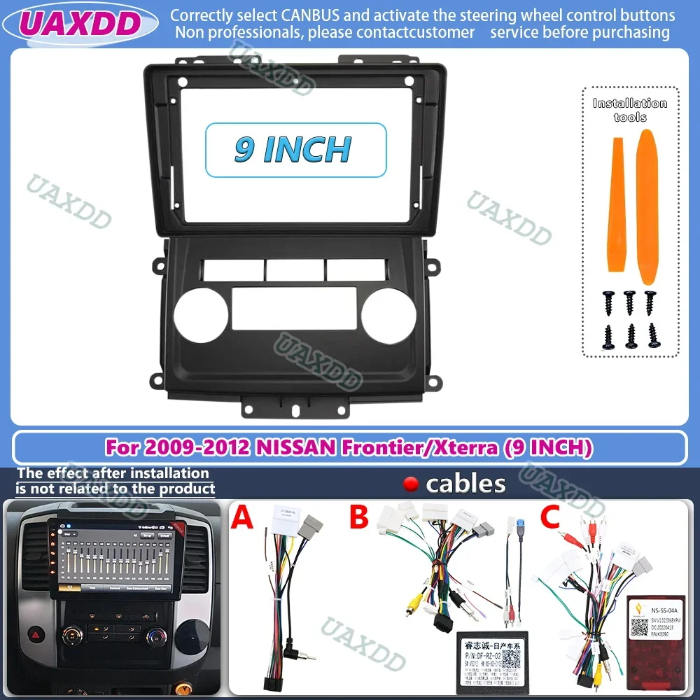 9 Inch Car Frame Fascia Adapter Android Radio Dash Fitting Panel Kit For Nissan Frontier Xterra 2009-2012 cable harness canbus
9 Inch Car Frame Fascia Adapter Android Radio Dash Fitting Panel Kit For Nissan Frontier Xterra 2009-2012 cable harness canbus