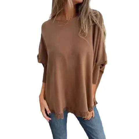 Loose Long-sleeved Fungus Lace Top Knitted Sweater Bottoming Shirt 2025 Fashion Women's Clothing New Spring And Autumn High Stre
Loose Long-sleeved Fungus Lace Top Knitted Sweater Bottoming Shirt 2025 Fashion Women's Clothing New Spring And Autumn High Stre