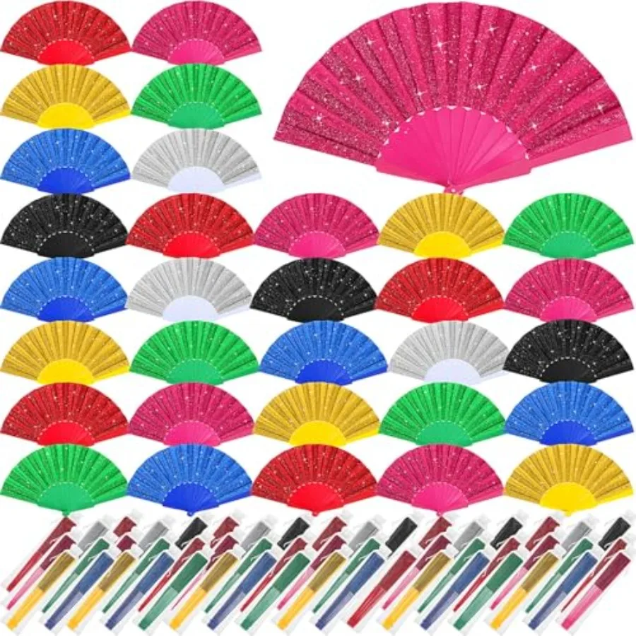 Glitter Hand Fans for Women Handheld Foldable Fans for line Dancing Wedding Church EDM Party Club Rave Accessories
Glitter Hand Fans for Women Handheld Foldable Fans for line Dancing Wedding Church EDM Party Club Rave Accessories