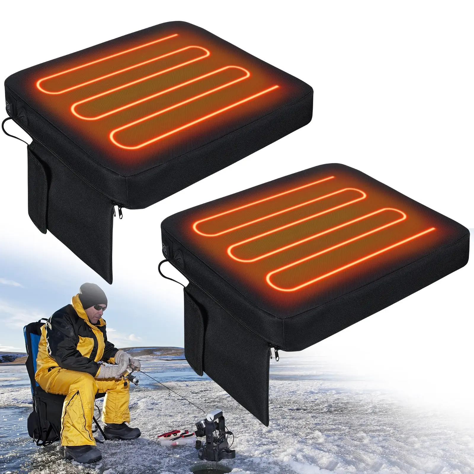2-Pack USB-Powered Heated Seat Pad, Waterproof Backless Cushion With 3-Temp Settings For Outdoor Fishing Camping Sports
2-Pack USB-Powered Heated Seat Pad, Waterproof Backless Cushion With 3-Temp Settings For Outdoor Fishing Camping Sports