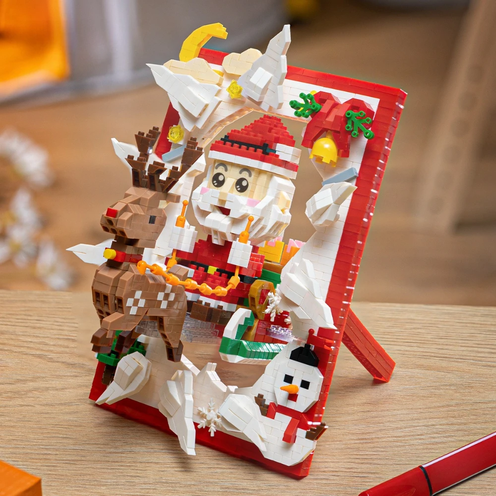 MOC Christmas Santa Claus Picture Frame Standing Building Blocks Set Winter Painting Display Album Toy For Children Holiday Gift
MOC Christmas Santa Claus Picture Frame Standing Building Blocks Set Winter Painting Display Album Toy For Children Holiday Gift