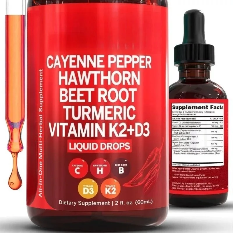 Cayenne Pepper Drops Supplement Liquid Hawthorn Berry Vitamin D3 K2 Beet Root Powder Ceylon Cinnamon Turmeric
Cayenne Pepper Drops Supplement Liquid Hawthorn Berry Vitamin D3 K2 Beet Root Powder Ceylon Cinnamon Turmeric